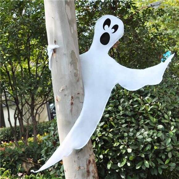 Halloween Tree Wrap Ghost Decoration Outdoor, Cute Ghost Design - Picture 1 of 8